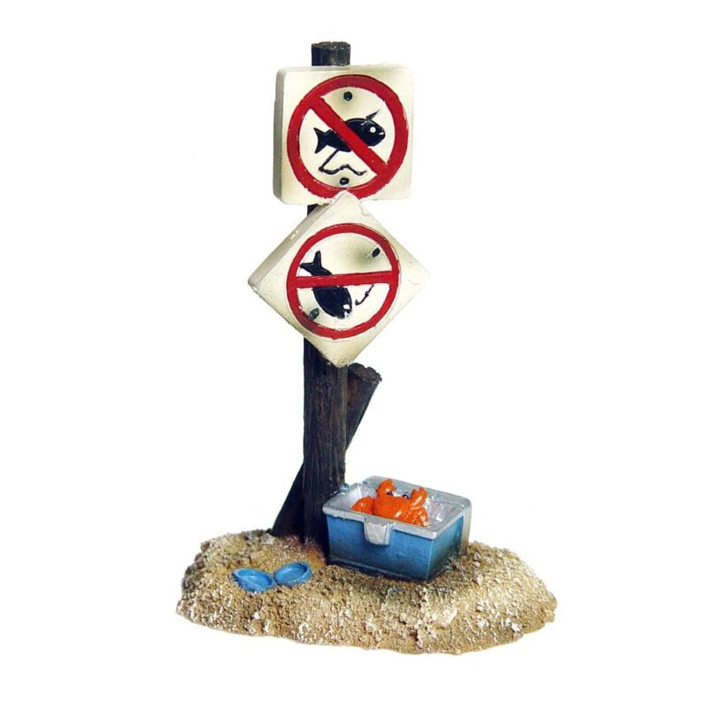 HUGO No Fishing Sign 7x5x11cm